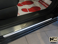 Накладки порогов Premium Natanika для KIA Carens 2006- P-KI01 (4 шт.)