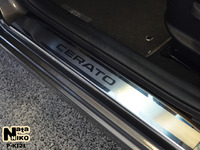 Накладки порогов Premium Natanika для KIA Cerato 2013- P-KI21 (4 шт.)