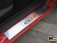 Накладки порогов Premium Natanika для Renault Clio 2005- (5 дверей) P-RE04 (4 шт.)