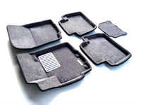 Ковры 3D ворсовые Euromat 3D ЛЮКС для Mitsubishi Outlander 2006-2013 (цвет Серый) EM3D-003609G
