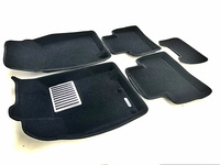 Ковры 3D ворсовые Euromat 3D ЛЮКС для Nissan Qashqai 2014-2016 (цвет Черный) EM3D-003700