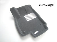 Ковры 3D ворсовые Euromat 3D ЛЮКС для Mitsubishi Pajero 2006-2014 (цвет Серый)