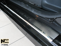 Накладки порогов Premium Natanika для Renault Fluence 2010- P-RE06 (4 шт.)
