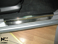 Накладки порогов Premium Natanika для Subaru Forester 2002-2008 P-SB01 (4 шт.)