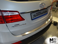 Накладки бампера с загибом Natanika для Hyundai Grand Santa Fe 2013- Z-HY11 (1 шт.)