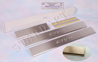 Накладки порогов Standart Natanika для Honda Civic 2006-2015 (5 дверей) PS-HO11 (4 шт.)