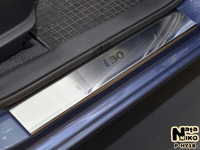 Накладки порогов Premium Natanika для Hyundai I30 2013- P-HY18 (4 шт.)