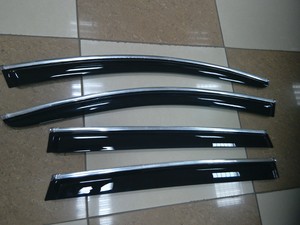 Дефлекторы окон клеящиеся ALVI-style для Honda CR-V 2007- (хромированный молдинг)