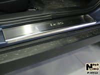 Накладки порогов Premium Natanika для Hyundai ix35 2010- P-HY12 (4 шт.)