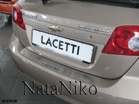 Накладки бампера без загиба Natanika для Chevrolet Lacetti 2004- (5 дверей) B-CH10 (1 шт.)