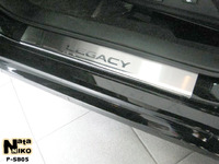 Накладки порогов Premium Natanika для Subaru Legacy 2009- P-SB05 (2 шт.)