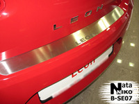 Накладки бампера без загиба Natanika для SEAT Leon 2005- B-SE07 (1 шт.)