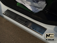 Накладки порогов Premium Natanika для Renault Lodgy 2013- P-RE28 (4 шт.)