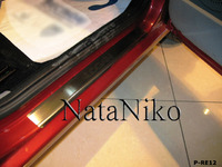 Накладки порогов Premium Natanika для Renault Logan 2010- P-RE12 (4 шт.)