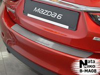 Накладки бампера без загиба Natanika для Mazda 6 2013- B-MA08 (1 шт.)