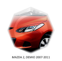 Реснички на фары CarlSteelman для Mazda 2 2007-2011 хетчбек