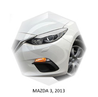 Реснички на фары CarlSteelman для Mazda 3 2013- хетчбек