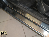 Накладки порогов Premium Natanika для Skoda Octavia 2004- P-SK05 (8 шт.)