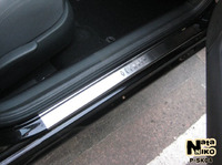 Накладки порогов Premium Natanika для Skoda Octavia 1996-2010 P-SK04 (4 шт.)