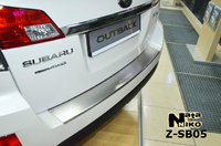 Накладки бампера с загибом Natanika для Subaru Outback 2009- Z-SB05 (1 шт.)