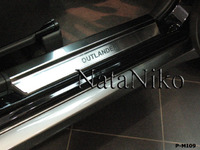 Накладки порогов Premium Natanika для Mitsubishi Outlander 2001-2006 P-MI09 (4 шт.)