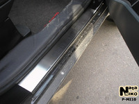 Накладки порогов Premium Natanika для Mitsubishi Outlander 2006- P-MI10 (4 шт.)