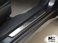 Накладки порогов Premium Natanika для Subaru Outback 2015- P-SB10 (4 шт.)