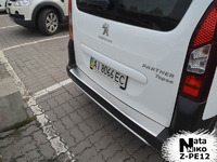 Накладки бампера с загибом Natanika для Peugeot Partner 2013- Z-PE12 (1 шт.)