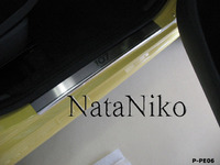 Накладки порогов Premium Natanika для Peugeot 107 2005- (5 дверей) P-PE06 (4 шт.)