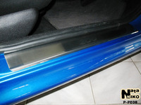 Накладки порогов Premium Natanika для Peugeot 206 1998-2015 (5 дверей) P-PE08 (4 шт.)