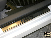 Накладки порогов Premium Natanika для Toyota Prius 2003- P-TO19 (4 шт.)
