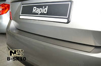 Накладки бампера без загиба Natanika для Skoda Rapid 2013- B-SK10 (1 шт.)
