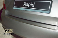 Накладки бампера с загибом Natanika для Skoda Rapid 2013- Z-SK10 (1 шт.)