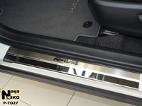 Накладки порогов Premium Natanika для Toyota RAV-4 2013- P-TO27 (4 шт.)