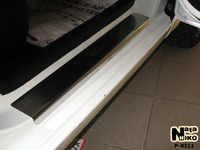Накладки порогов Premium Natanika для KIA Rio 2011- P-KI11 (4 шт.)