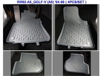 Ковры резиновые Rotex для Volkswagen Golf 2003-2009 (цвет Черный)