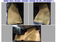 Ковры резиновые Rotex для Lexus RX 2003-2009 (цвет Серый)