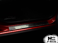 Накладки порогов Premium Natanika для Renault Sandero 2008- P-RE20 (4 шт.)