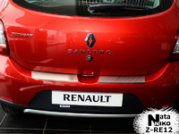 Накладки бампера с загибом Natanika для Renault Sandero 2012- Z-RE12 (2 шт.)