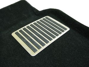 Ковры 3D ворсовые PRADAR для Audi A4 2003- черные (с металлическим подпятником)