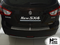 Накладки бампера с загибом Natanika для Suzuki SX4 2014- (5 дверей) Z-SZ06 (1 шт.)