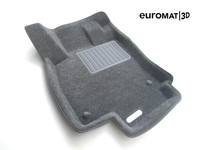 Ковры 3D ворсовые Euromat 3D БИЗНЕС для Toyota Land Cruiser Prado 120 2003-2010 (цвет Серый)