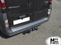 Накладки бампера с загибом Natanika для Renault Trafic 2007- Z-RE13 (1 шт.)