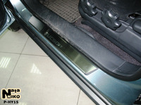 Накладки порогов Premium Natanika для Hyundai Tucson 2004- P-HY15 (4 шт.)