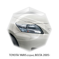 Реснички на фары CarlSteelman для Toyota Yaris 2005- (Седан)