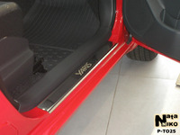 Накладки порогов Premium Natanika для Toyota Yaris 2005-2011 (5 дверей) P-TO25 (4 шт.