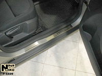 Накладки порогов Premium Natanika для Skoda Yeti 2009- P-SK09 (6 шт.)