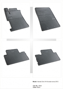 Ковры резиновые FroGum для Honda Civic Sedan (с 2006) черные