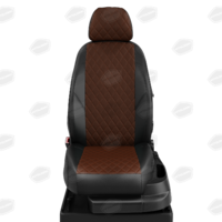 Авточехлы для Mazda 3 с 2010-2012г. седан, хэтчбек Задняя спинка 40 на 60, сиденье единое. Задний подлокотник (молния), 5+2-подголовников ЭК-11. Середина ПРОШИВКА РОМБ: экокожа шоколад с перфорацией. Боковины: чёрная экокожа. Спинка: чёрная экокожа.