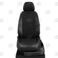 Авточехлы для Nissan Primera P11 с 1999-2002г. седан Задние спинка 40 на 60, сиденье единое, задний подлокотник (молния), подколенные выступы в перединих сидушках, 5-подголовников  ЭК-01. Середина ПРОШИВКА РОМБ: экокожа чёрная с перфорацией. Боковины: чёрная экокожа.  Спинка: чёрная экокожа.
